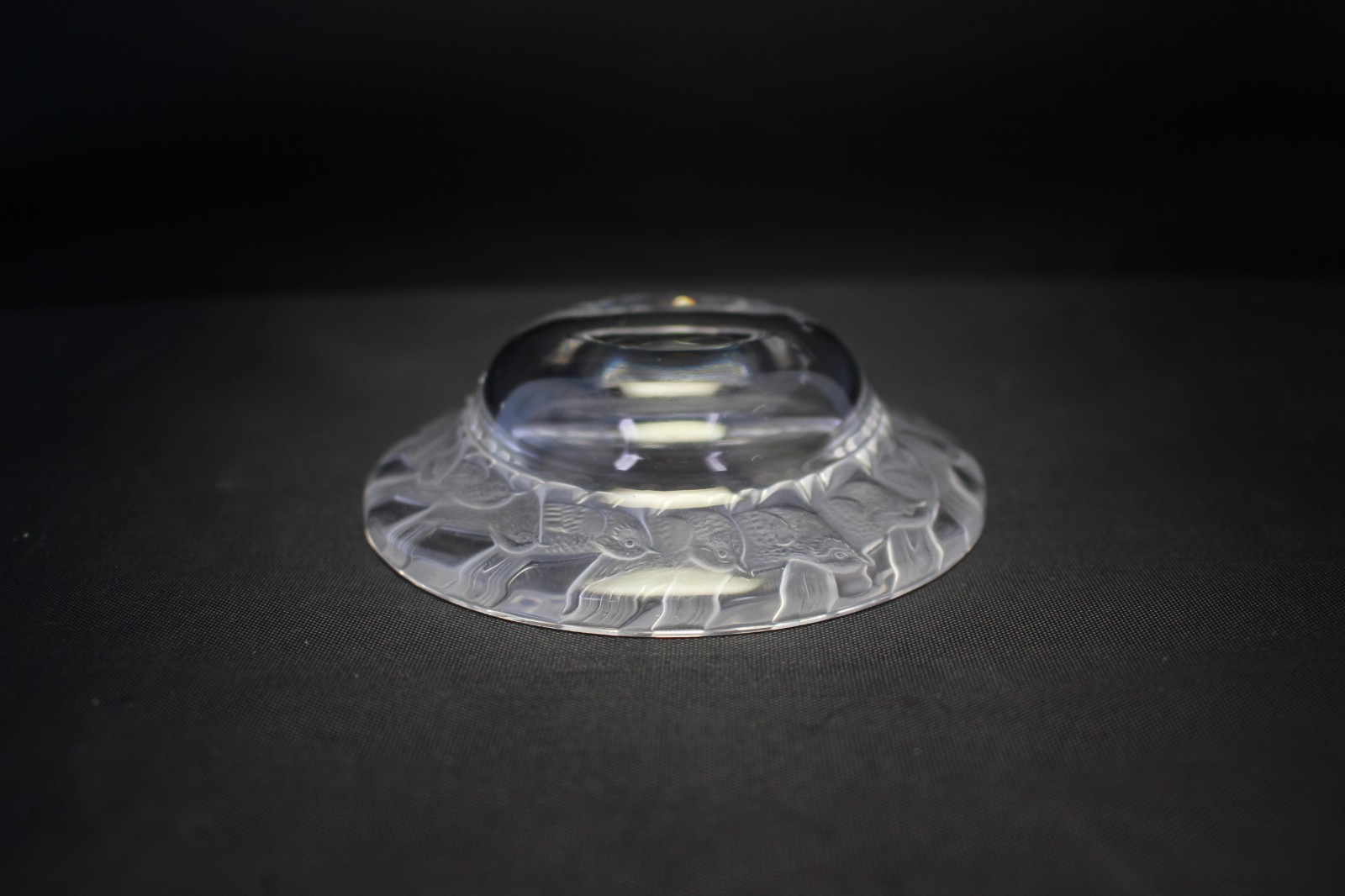 Lalique Crystal “Irene” Ring Dish 3.5” Frosted Birds Trinket Bowl – France