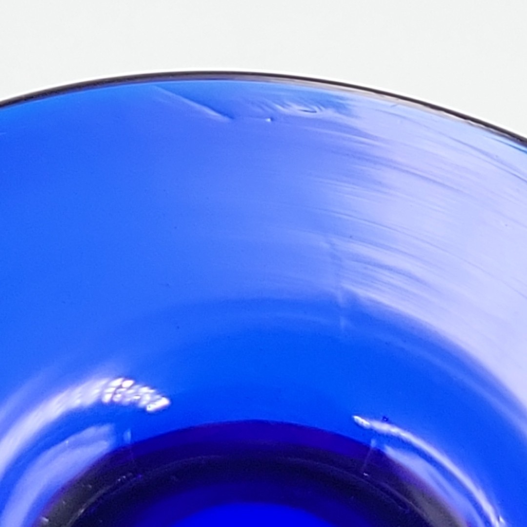 Vintage Blenko Glass #9025 Cobalt Blue Single Candle Stick Holder 9.5 inches