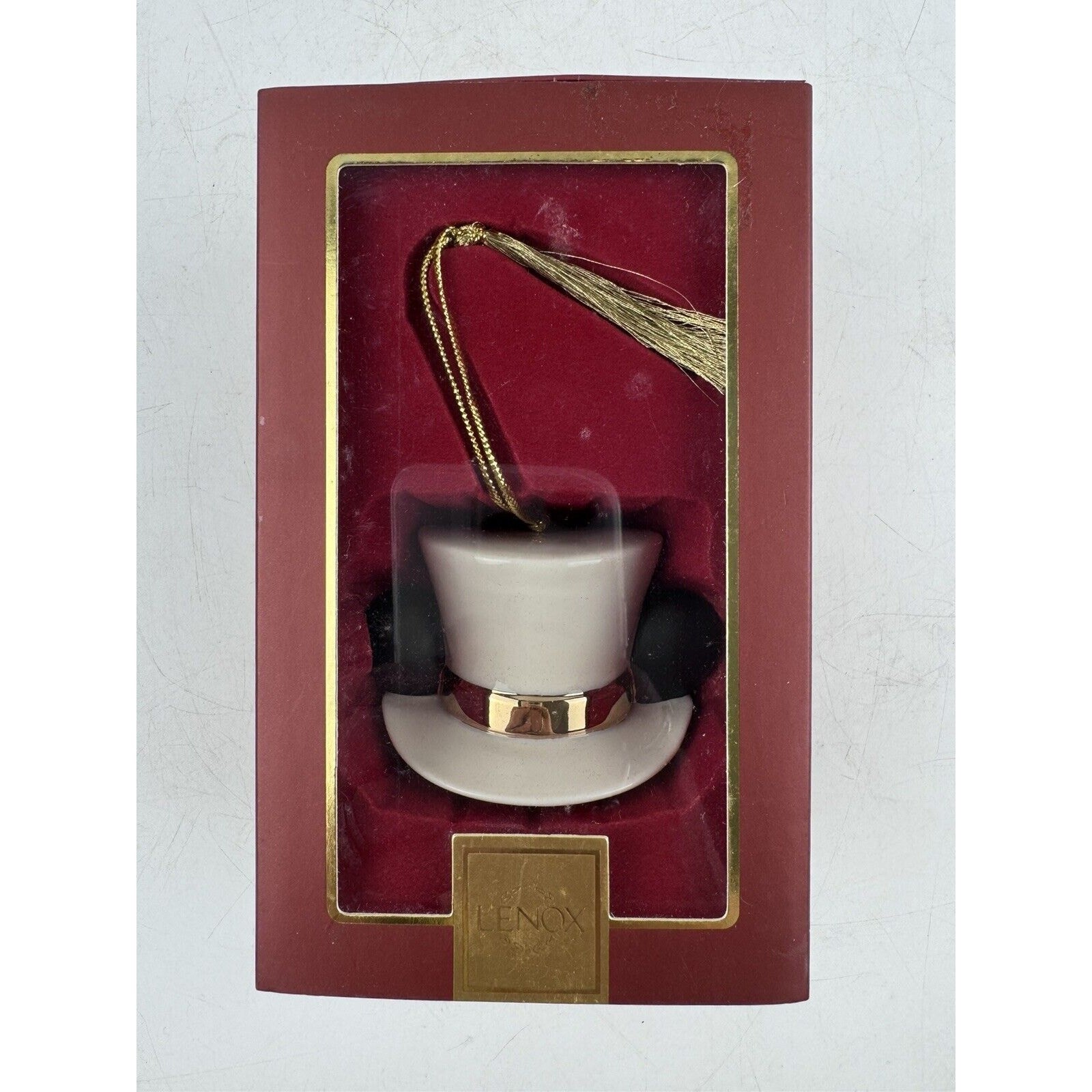 Lenox Disney Groom Mickey Mouse Ears Top Hat Ornament Wedding 1st Christmas NIB