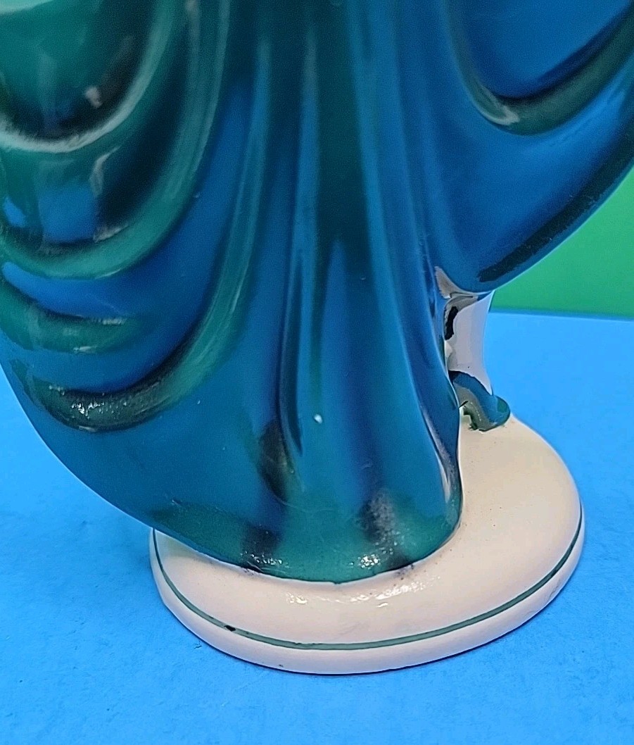 2 – 1930’s Porcelain Dancing Ladies In Floral Green Dress – Made In Japan