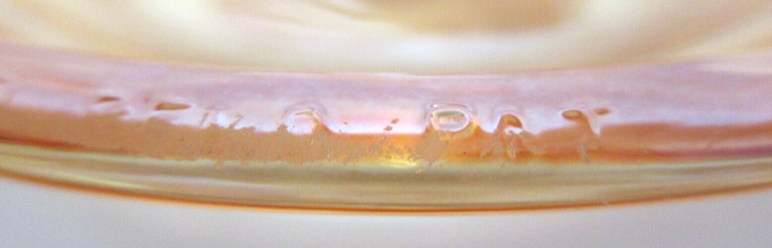 Vintage DUK-IT BFLO PAT Carnival Glass Ashtray Marigold Round 6 1/8″ D 1 1/8″ T