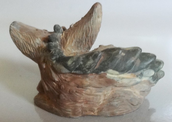 Signed Red Fox Fantasy Creature Clay Art Piece CSC Artist Painted Free Ship!