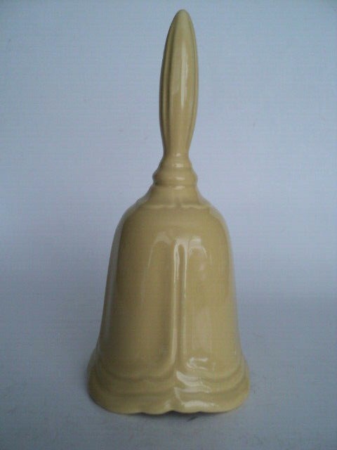 Haeger Art Pottery Yellow Dinner Bell Dundee Illinois