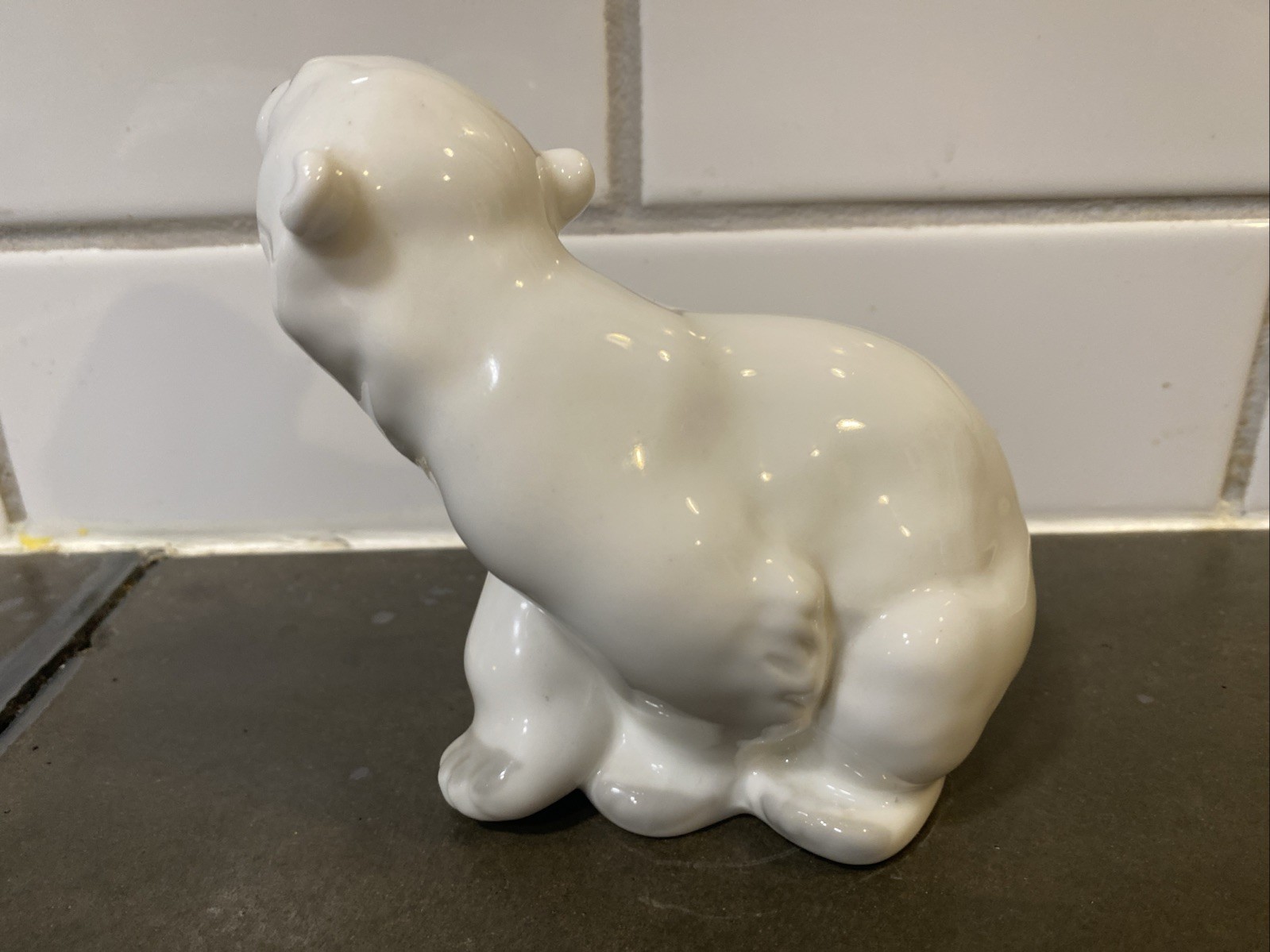 Russian Porcelain Polar Bear Figurine Made in USSR