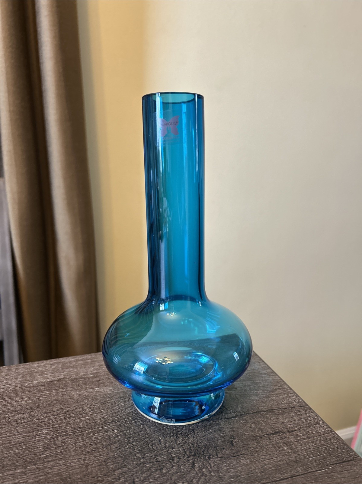 Marquis By Waterford Samba Blue Glass Bud Vase