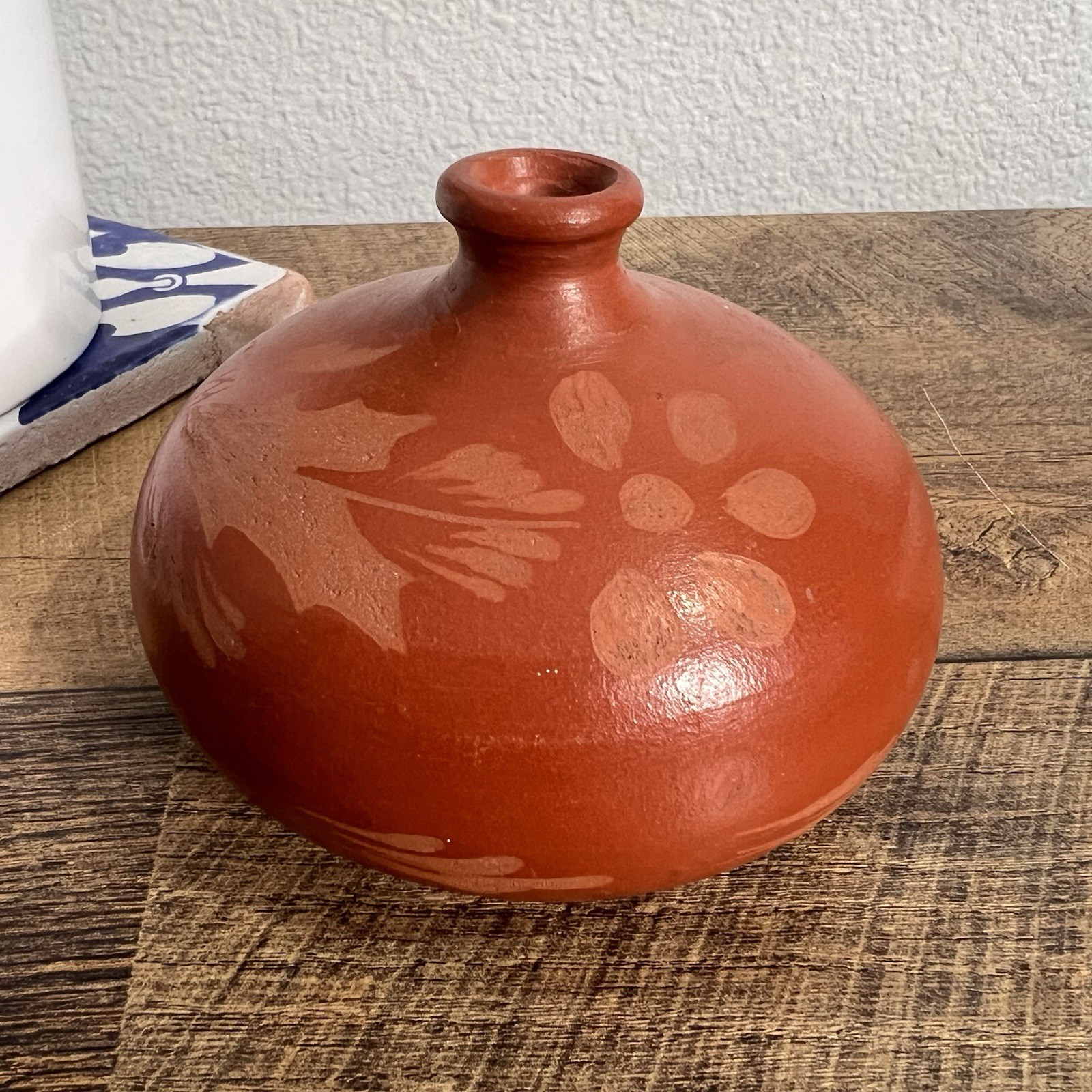 Pottery Bud Vase Red Clay Small