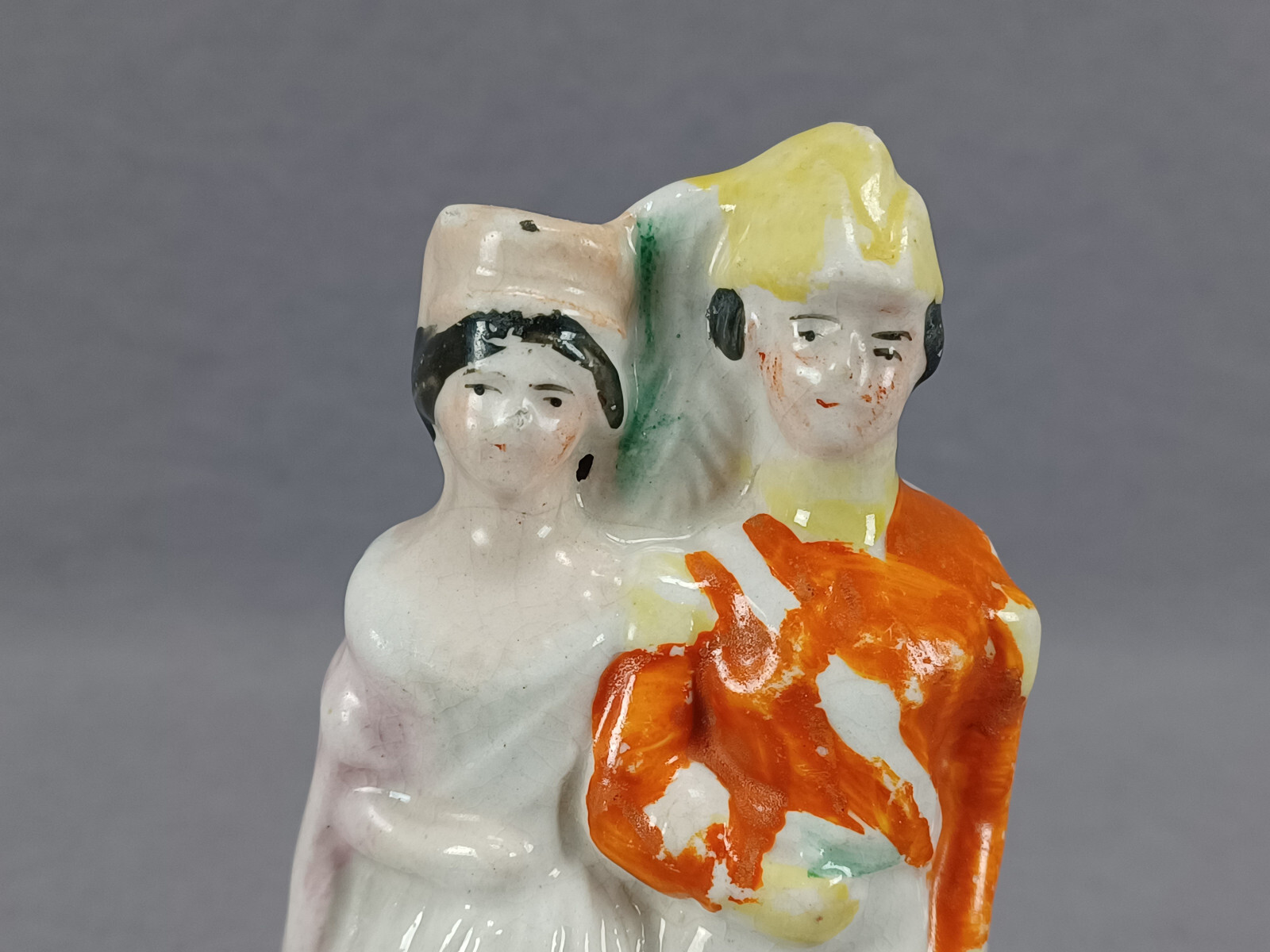 19th Century Hand Painted Queen Victoria & Prince Albert Staffordshire Figurine