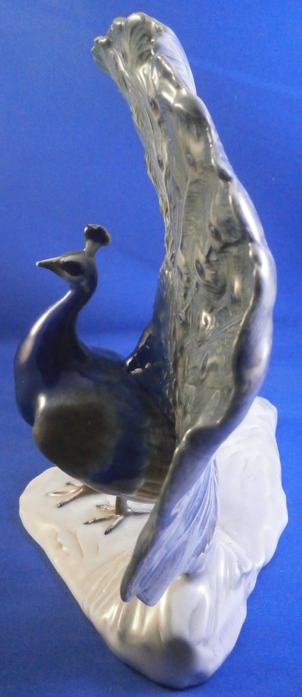 Vintage Rosenthal Porcelain Peacock Bird Figurine Figure German Germany