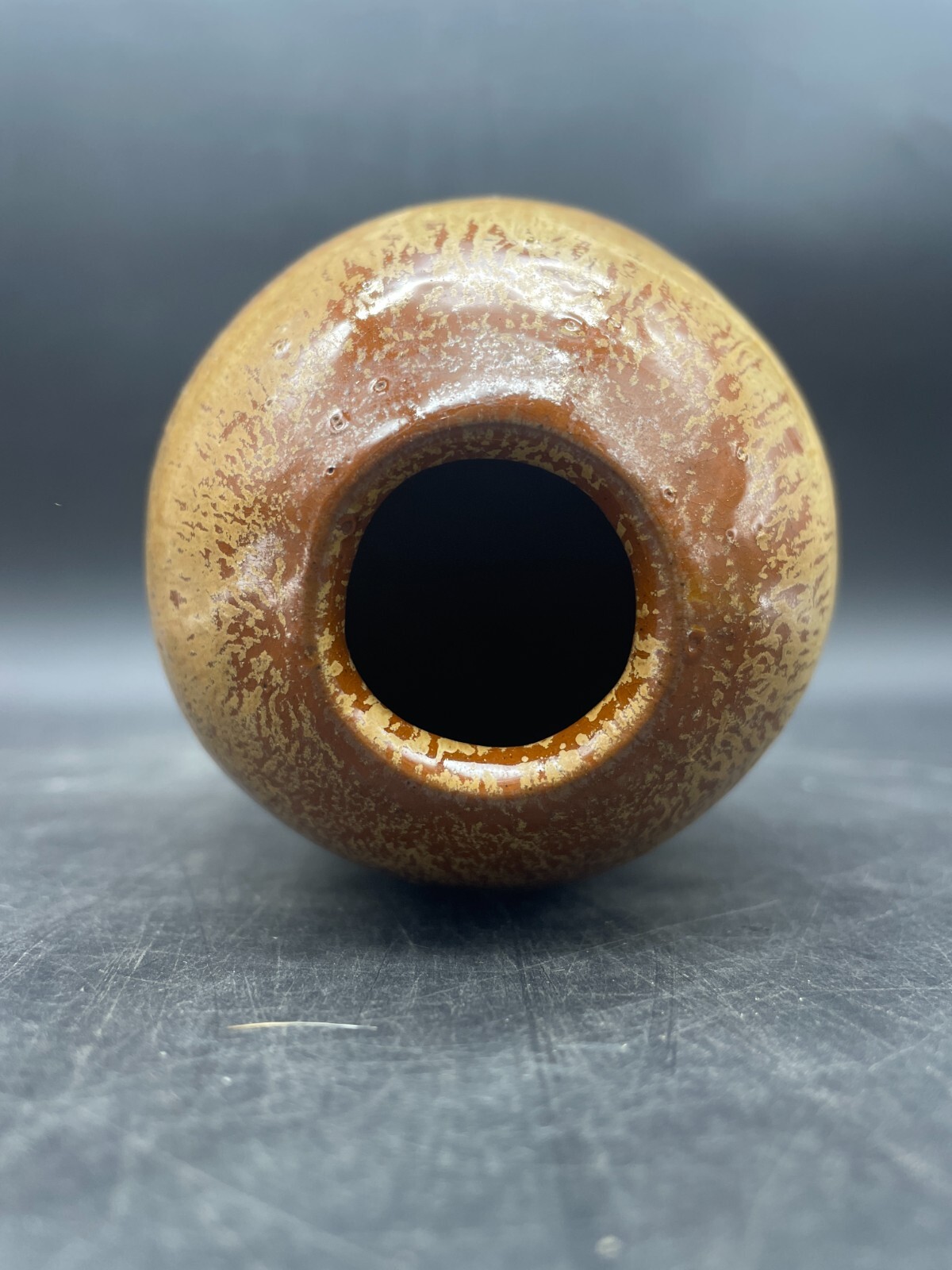 Artist Signed Studio Pottery Vase Vessel Hand thrown Earth Tones 6″