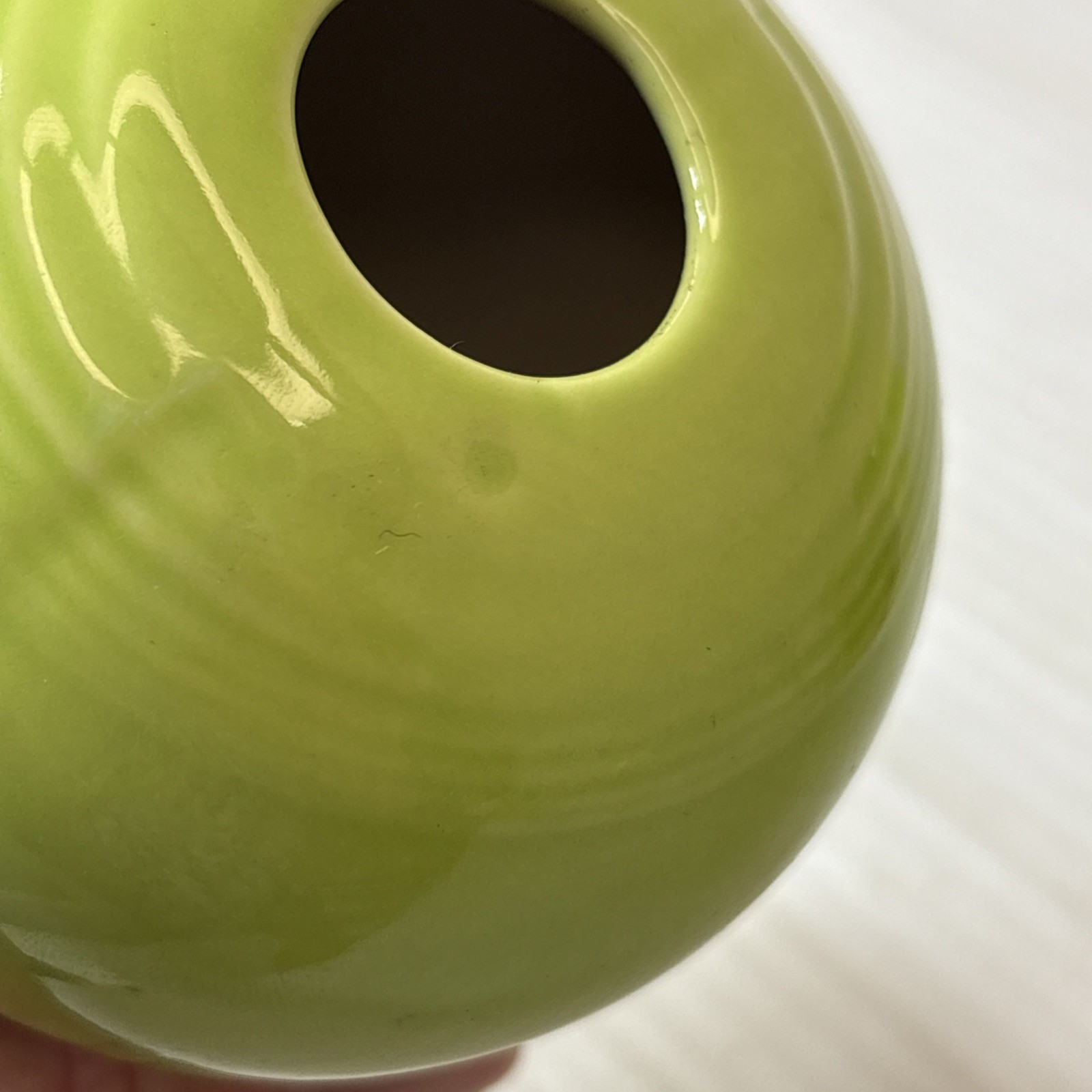 Laughlin Fiesta Chartreuse Round Bulb Candle Holder Stick Small Imperfection