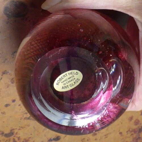 Vintage Robert Held Hand Made Art Glass Paperweight Canada BK