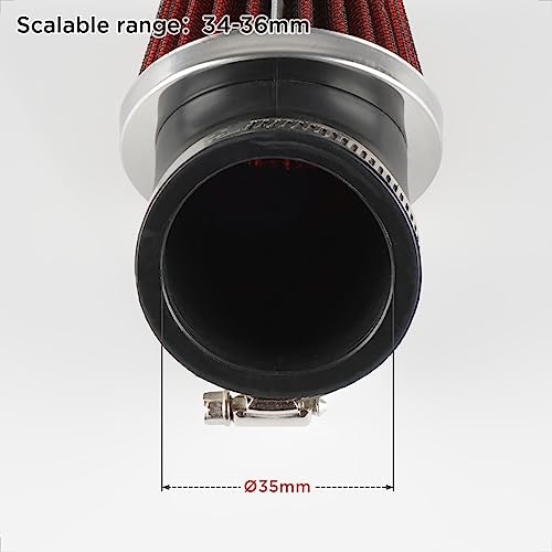 Air Cleaner Motorcycle Carburetor Filter,34mm 35mm 36mm Perfect 34/35/36mm Red