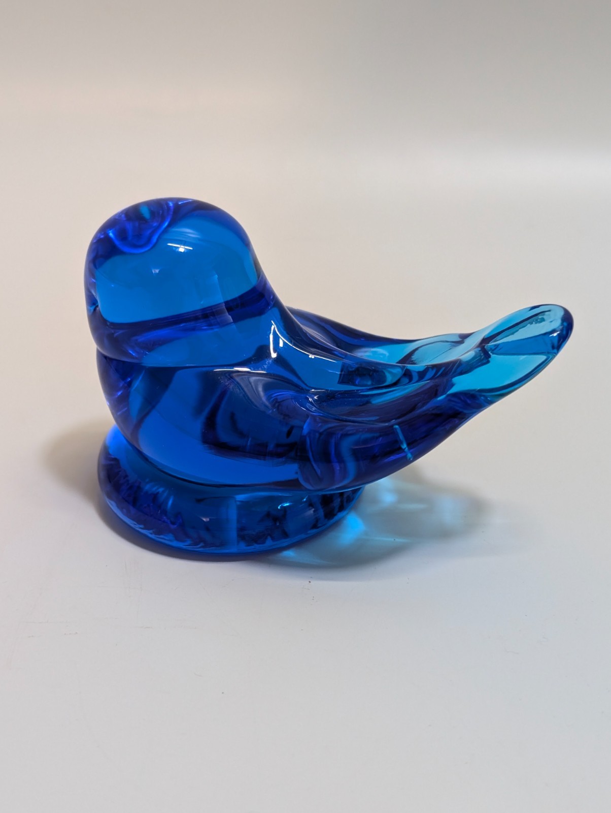 Vintage Blue Birds Of Happiness Cobalt Blue Signed Leo Ward 1996 & 2006 Set Of 2