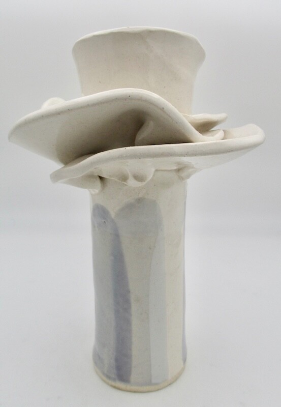 Barbara Demery 1980’s Signed Studio Art Pottery CALLA LILY Vase