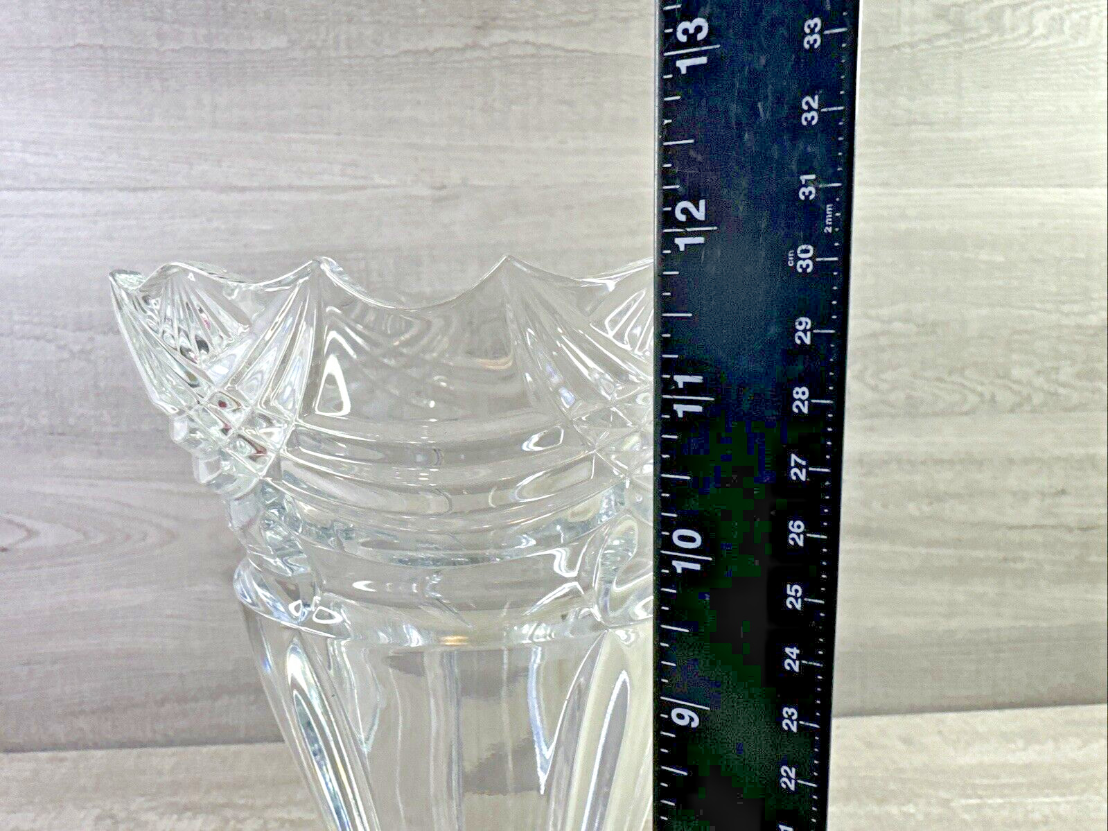 Shannon by Godinger Leaded Crystal 12″ Tapered Bouquet Vase Centerpiece