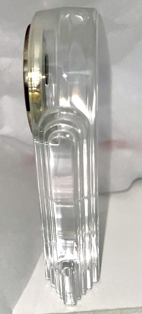 Waterford Crystal Desk Clock Small Classic Art Deco 4.5″ Needs Battery