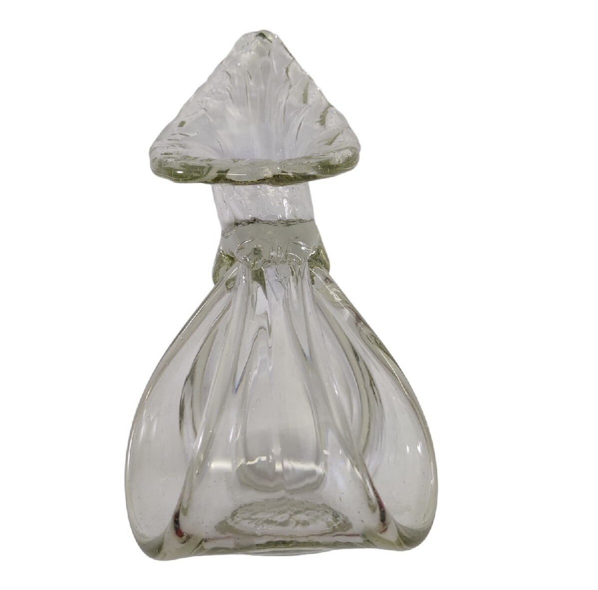 Clear Handblown Glass Jack in the Pulpit Art Glass Candle Holder