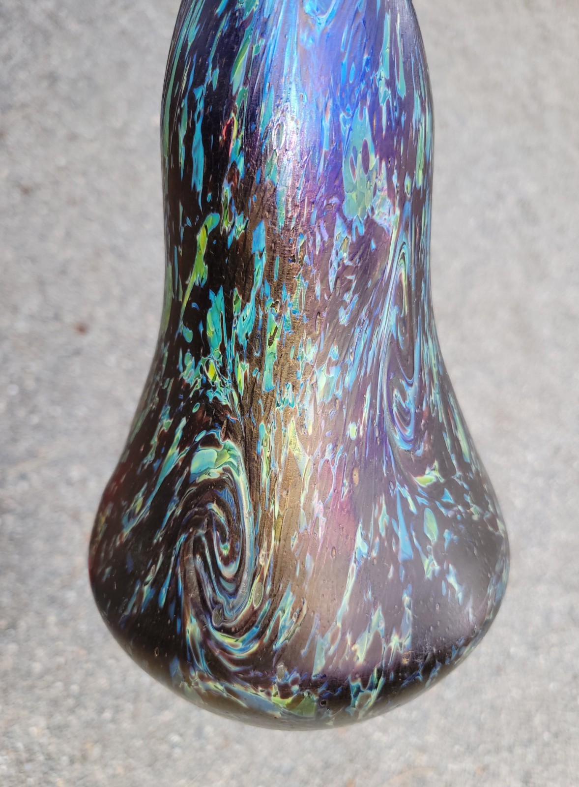 Beautiful Old Loetz Diaspora Iridescent Art Glass Vase