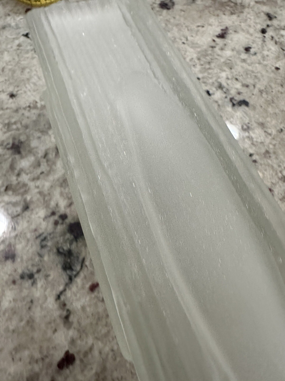 Vtg Nancy Daum Crater Collection Vase, 3.9lb, 10×2.75×2.25in