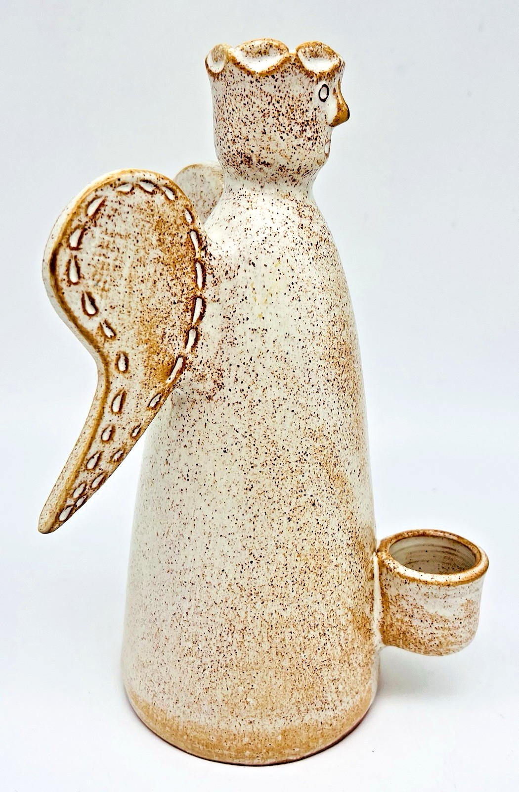 Angel Candle Holder Figurine Carl-Harry Stalhane for Rorstrand Pottery 7.5″ VTG