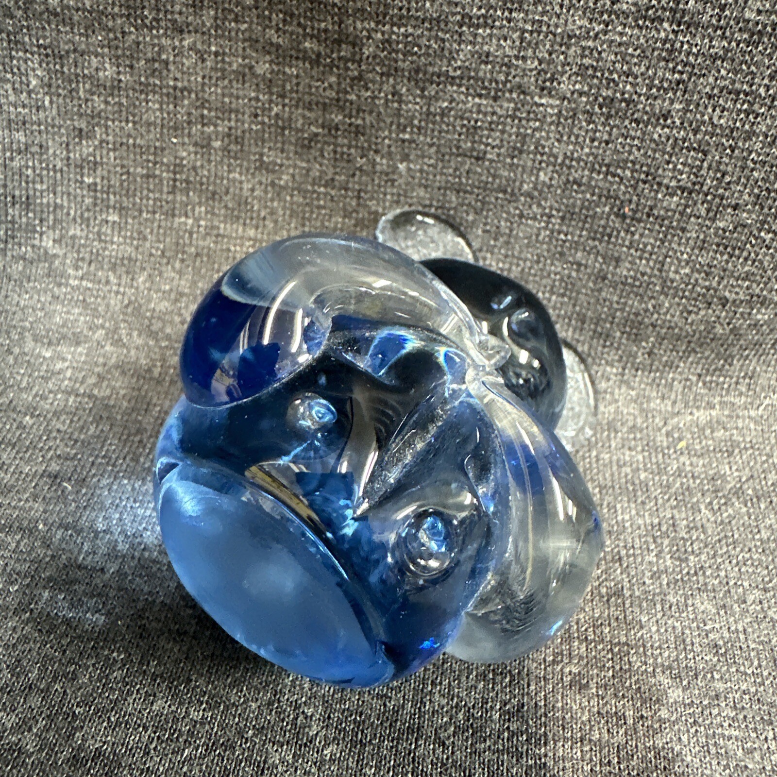 Gallery Blue Glass Koala Bear Paperweight United States Commemorative Fine Arts