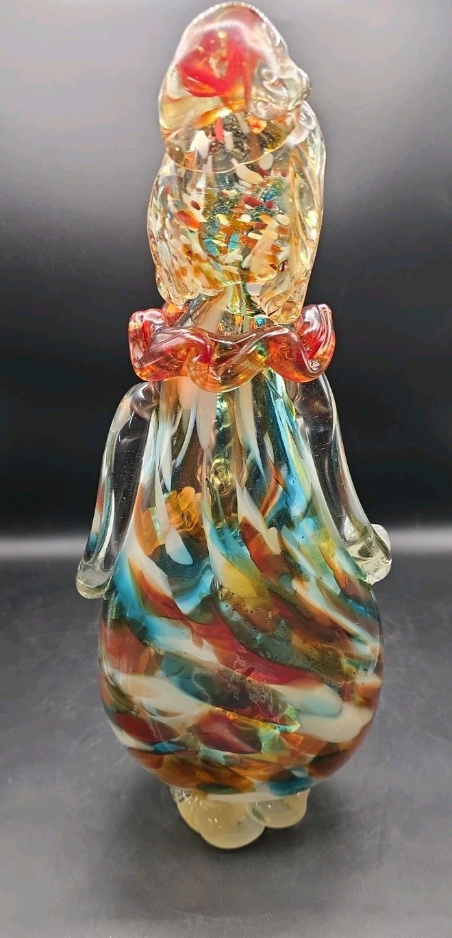 Vintage 13″ Murano Glass Clown Hand Blown Italy One Broke Foot