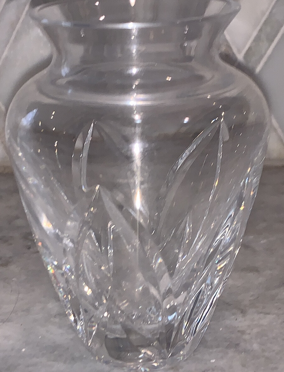 Waterford Posey Attendant Crystal Vase 4.5”T 3”W 2.25”Diam Top Friendship Arch