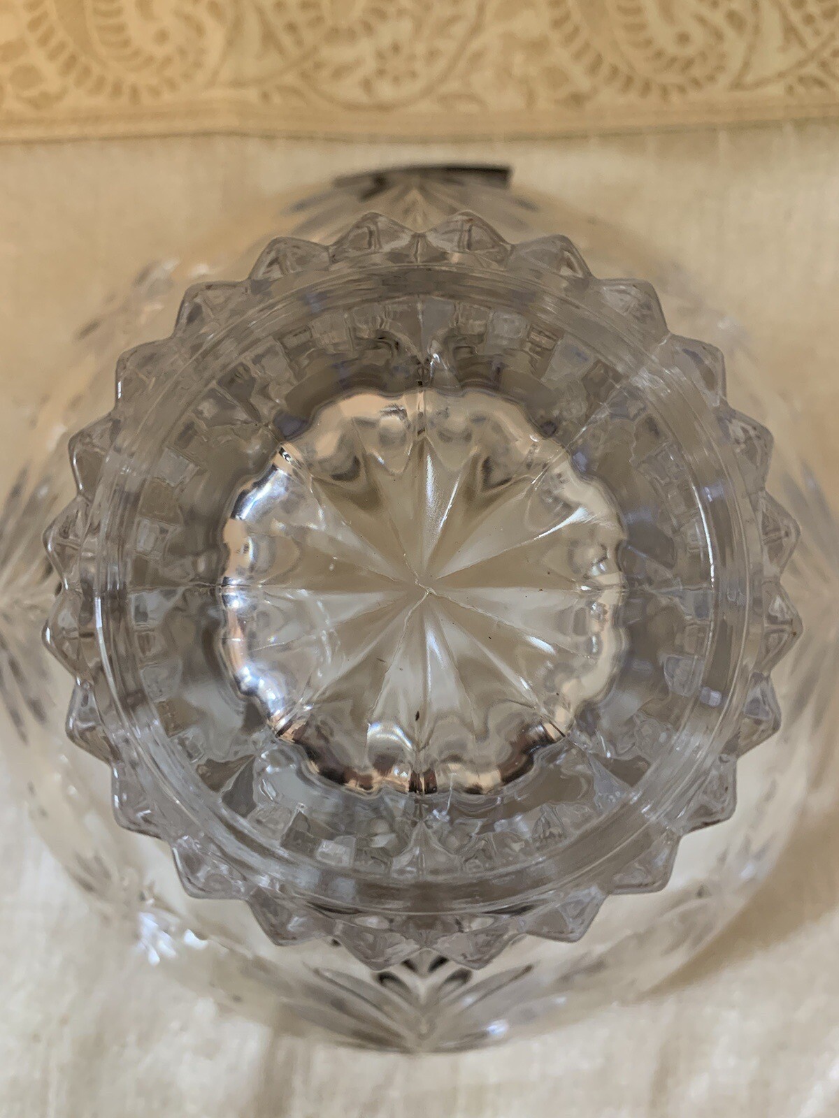 Mikasa Celebrations Crystal Footed 6” Bowl Christmas Tree Snowflakes