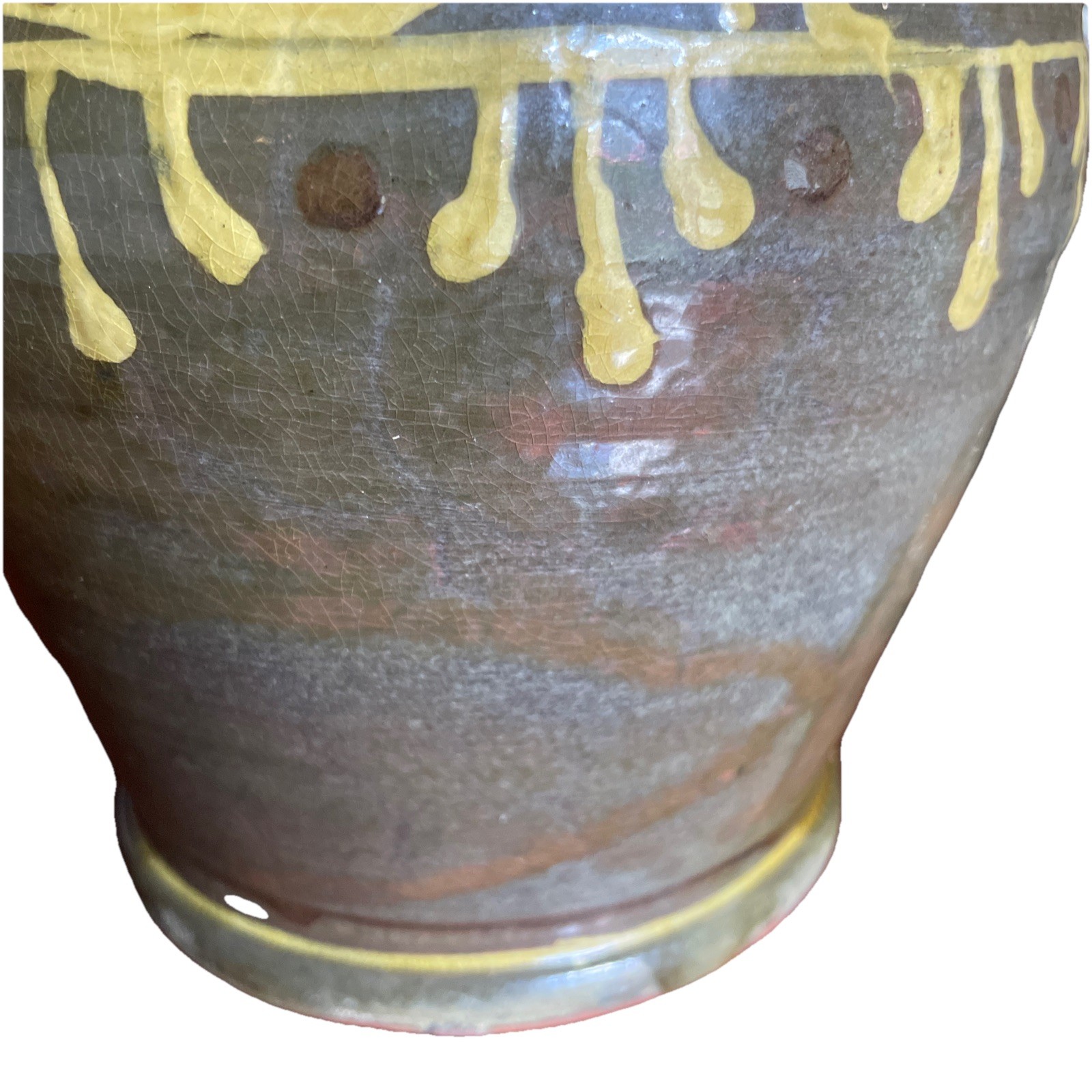 Turtle Creek Pottery Vase Jar Folk Art w/ Lid Glazed SIGNED Jessica Ross 8”