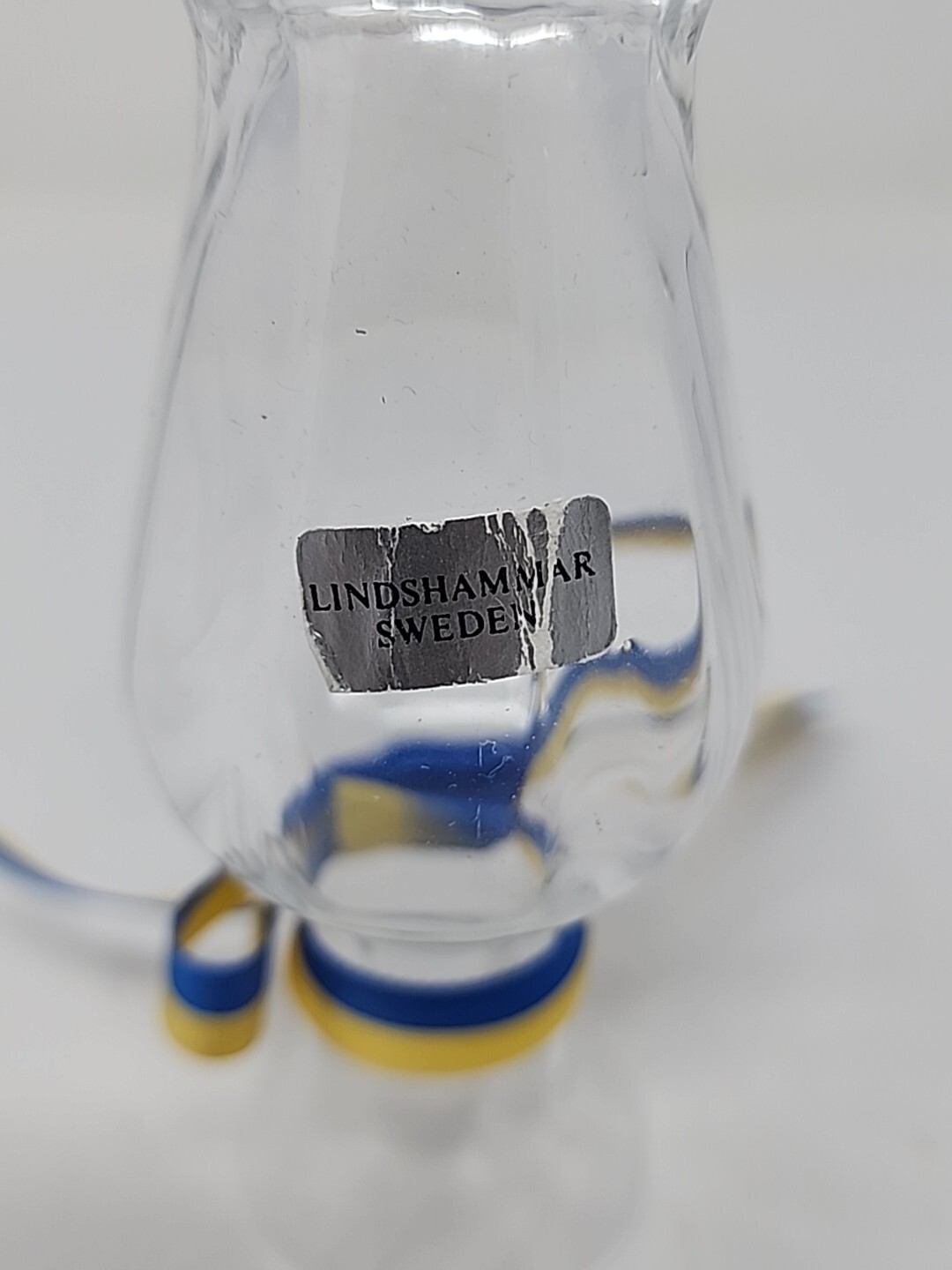 Lindshammar Sweden Clear Glass Bud Vase Vas Bellis