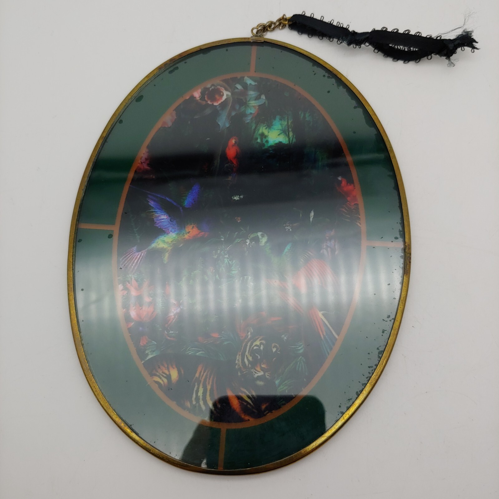 Tropical Jungle Stained Glass Suncatcher – 6.5″ Bird Parrot Macaw Tiger Exotic