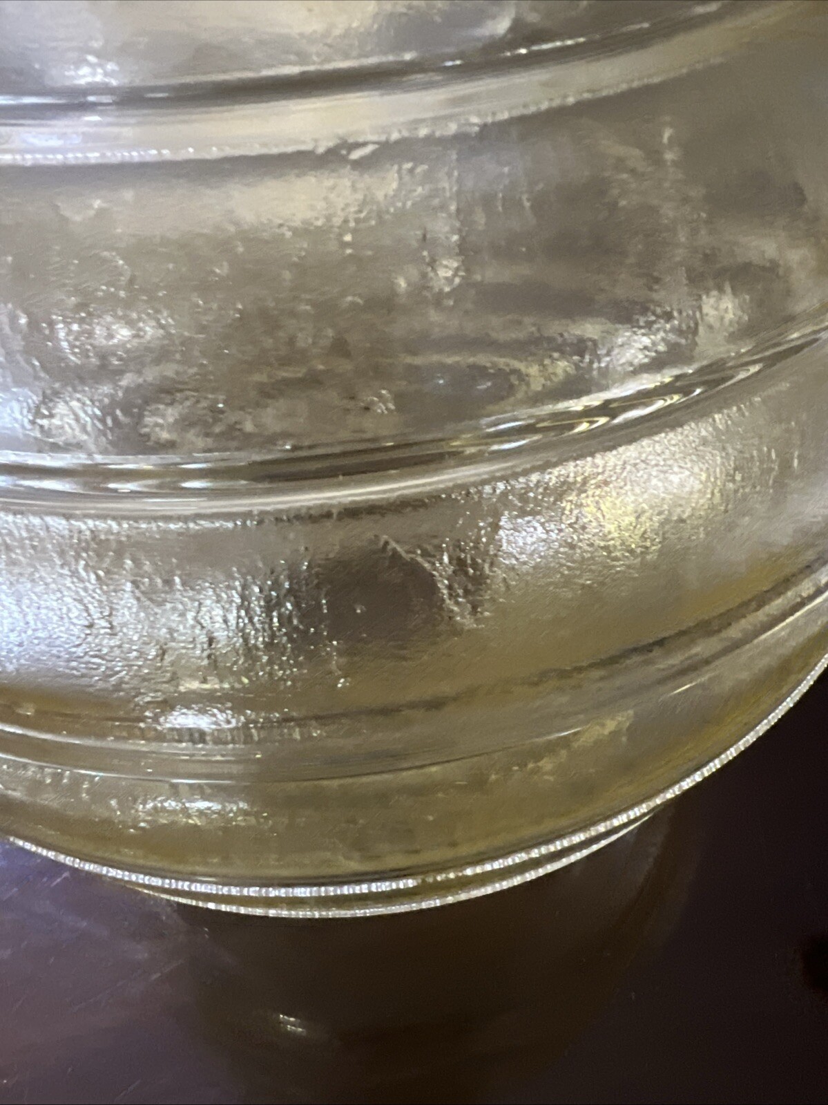 Huge Daum Nancy Art Deco Etched Citrine Spherical 10.5” H, 12” D .Marked