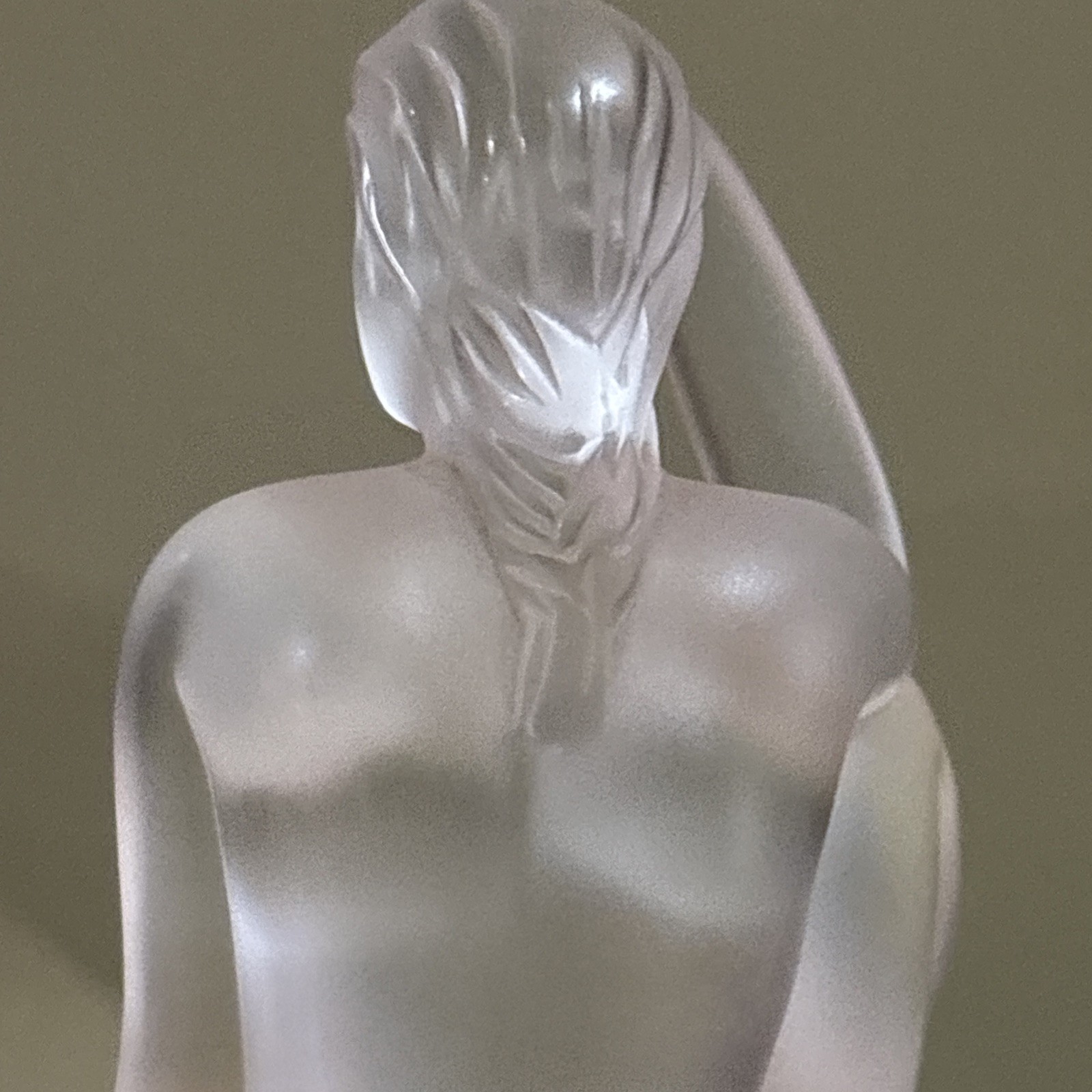 Lalique Petite Nude Female Deco Hand on Head