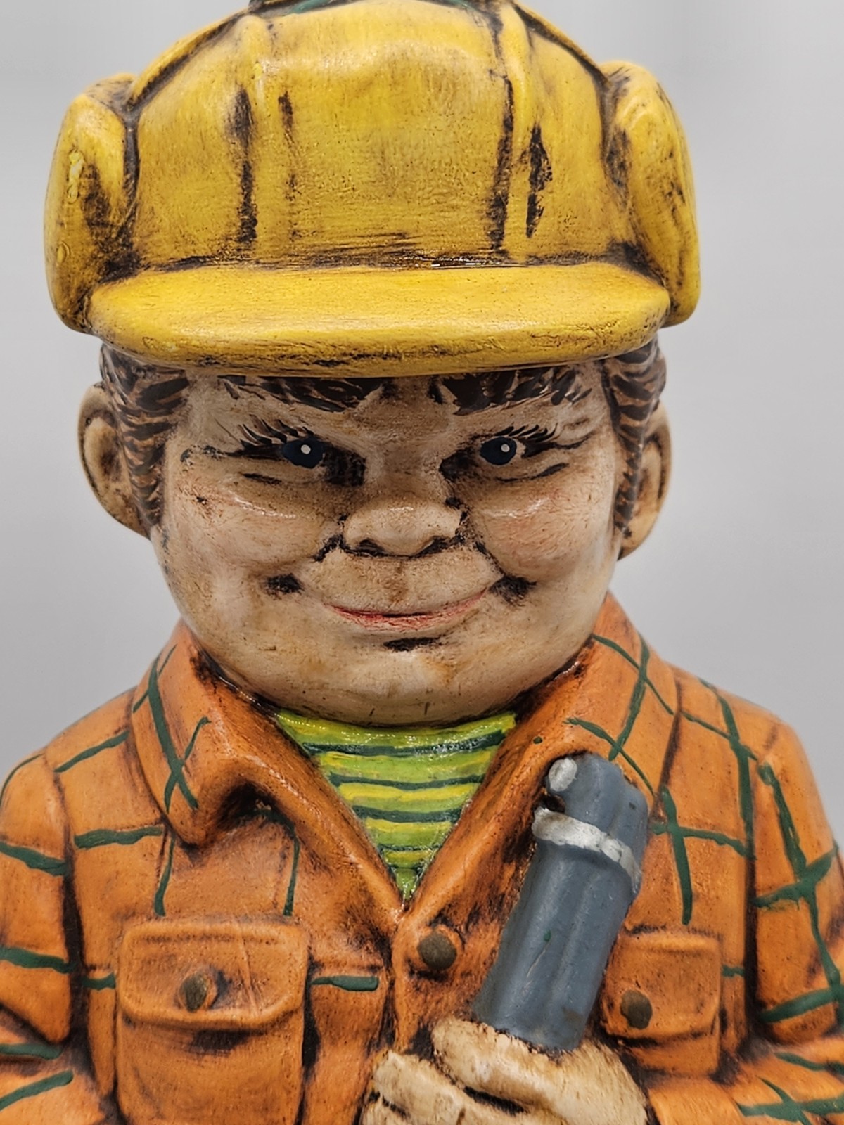 Vintage 1975 Decanter Alberta’s Mold Inc Ceramic Hunter Statue Figure Pottery