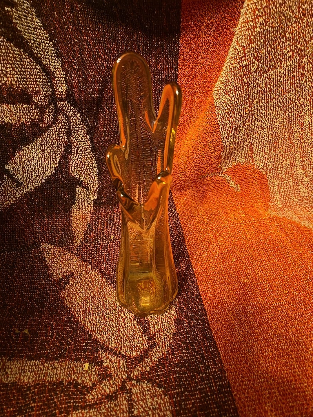 Vintage Swung Glass Brown 10.5in Mid Century Modern