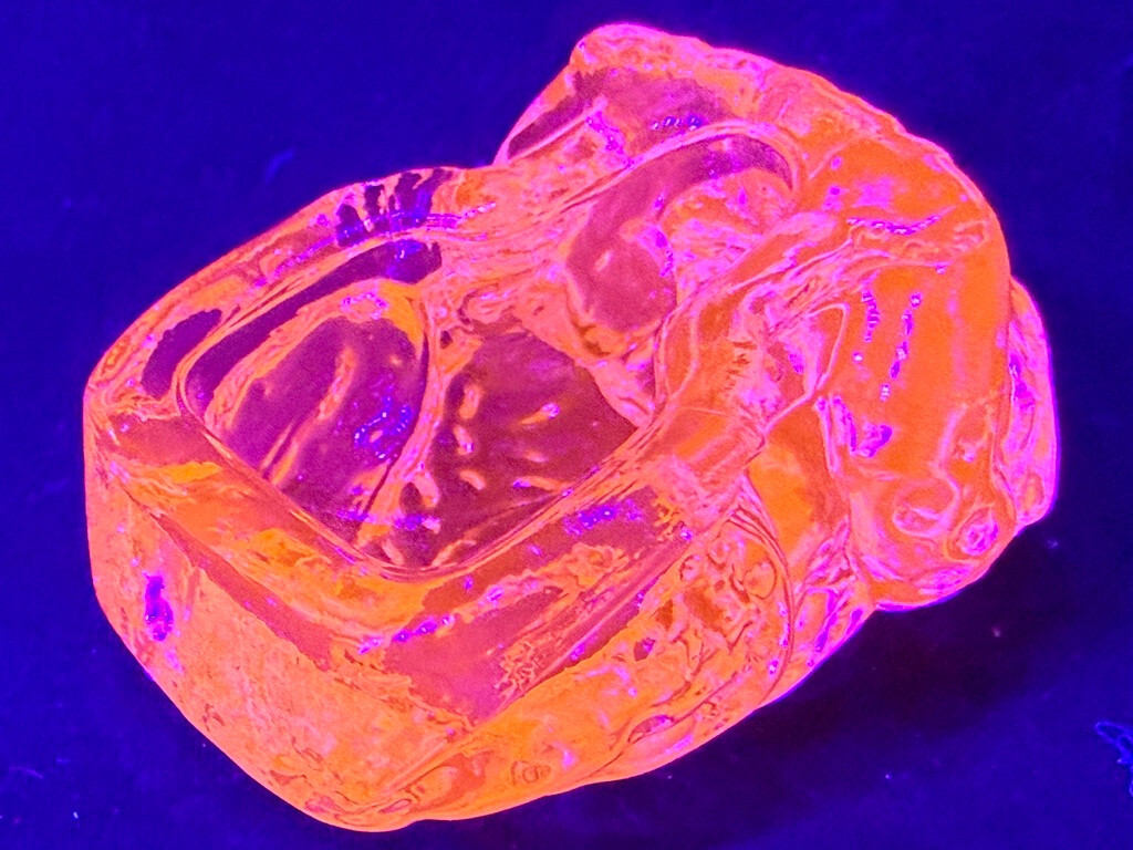 green Vaseline uranium glass Jeremy Frog Toad paperweight magnesium selenium art