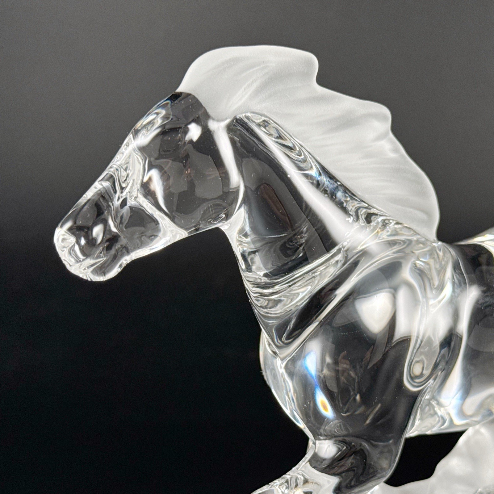 Lenox Lead Crystal Racing the Wind Galloping Running Horse Figurine Germany Vtg