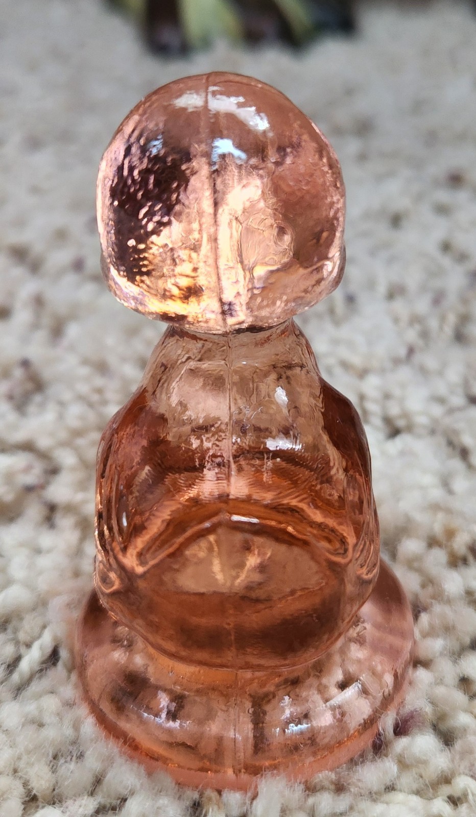 Boyd Art Glass DEBBIE THE DUCK #10 Light Rose 2-3/4″ Figurine 3-7-1983