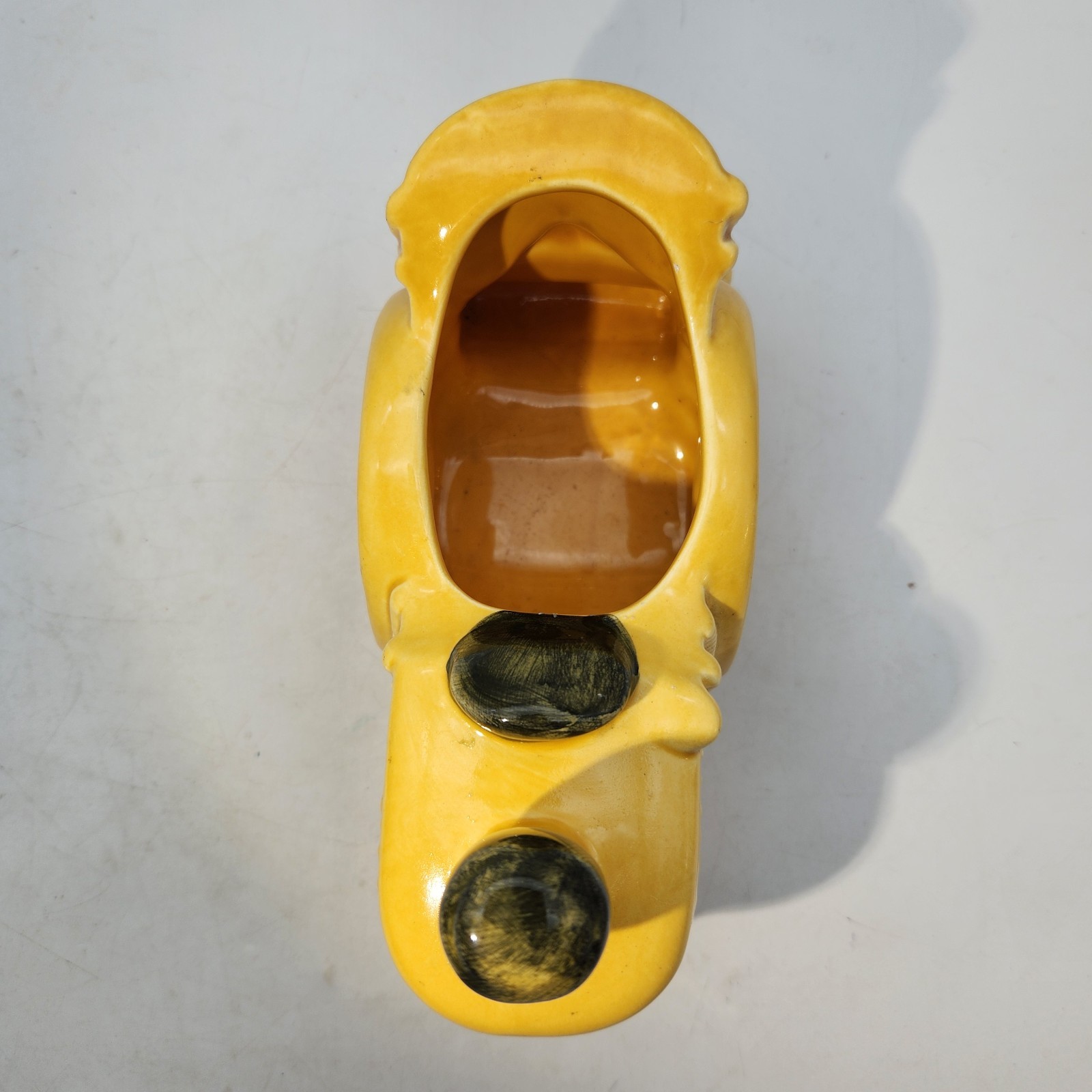 Vintage 1970’s Relpo Farm Tractor Planter Moline Yellow #T1177 Ceramic 7x3x5