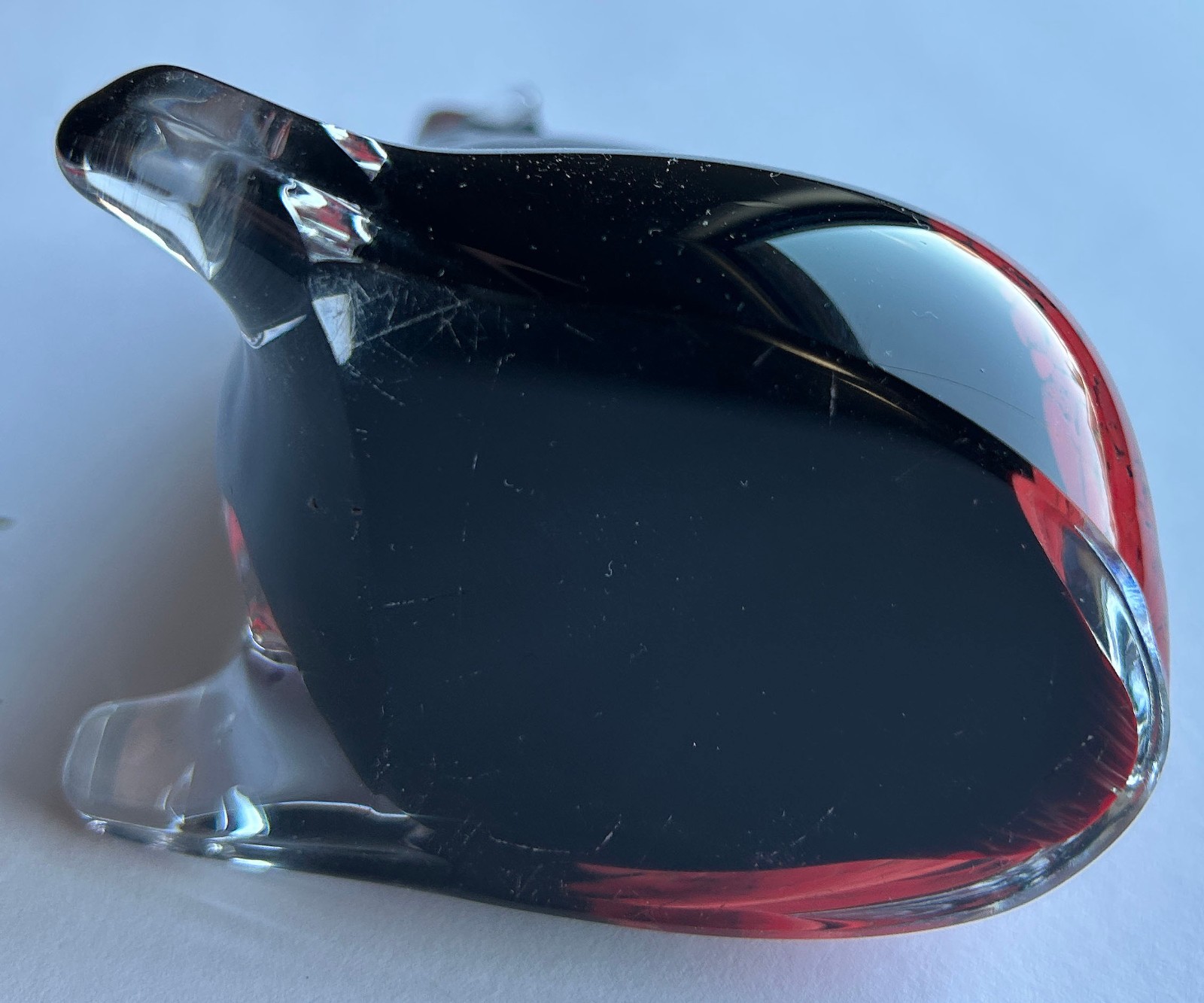 BEAUTIFUL VTG V. Nason & C Murano MURANO Glass Red & Black Frog Figurine ITALY