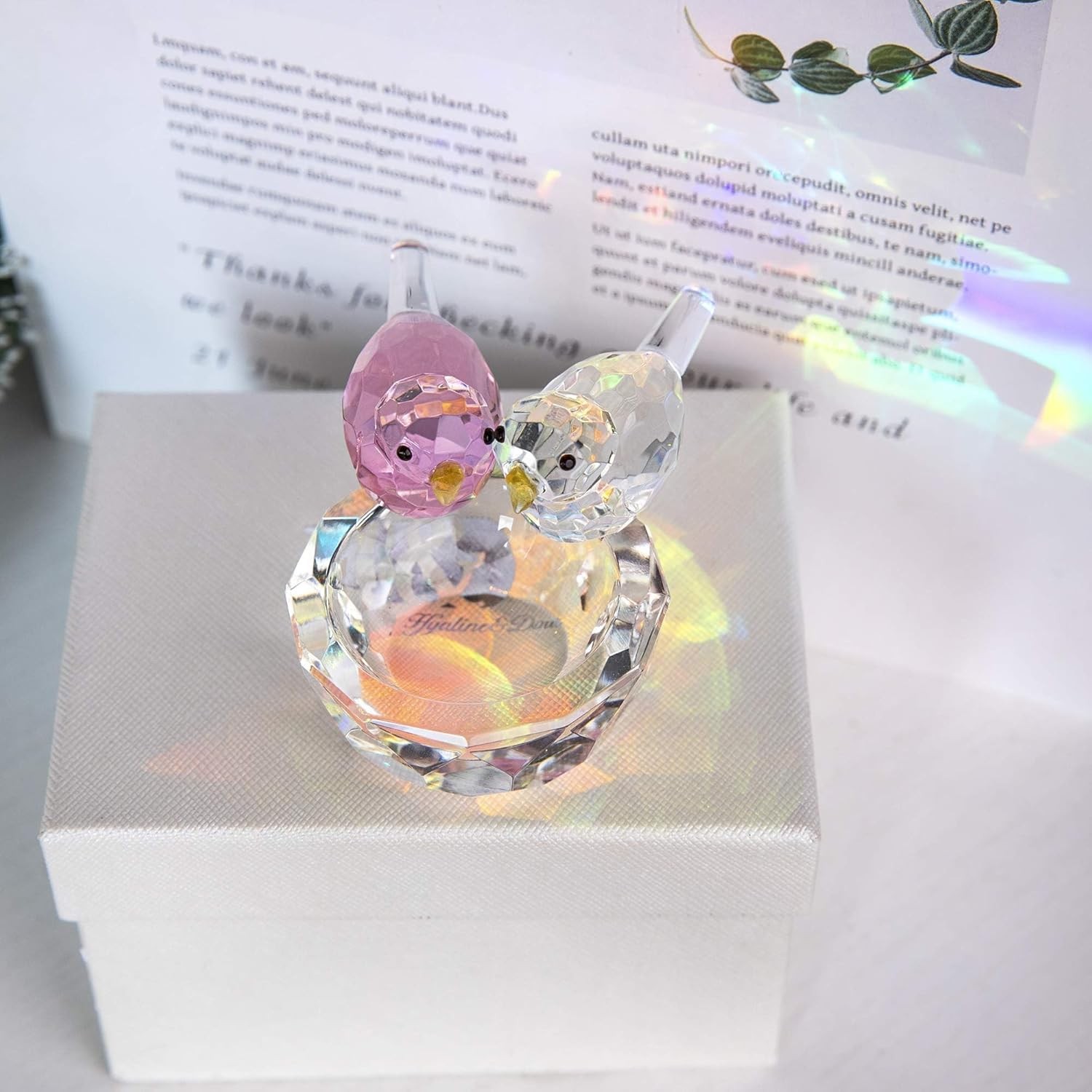 NEW Crystal 2024 Crystal Bird Figurine Collectible Art Glass Home Deco