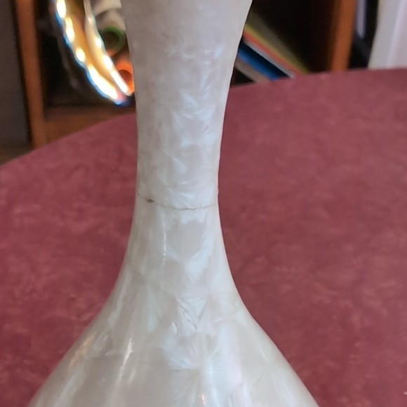 Decorative Mini Crystalline Snowflake White Glaze Flower Holder Bud Vaaase