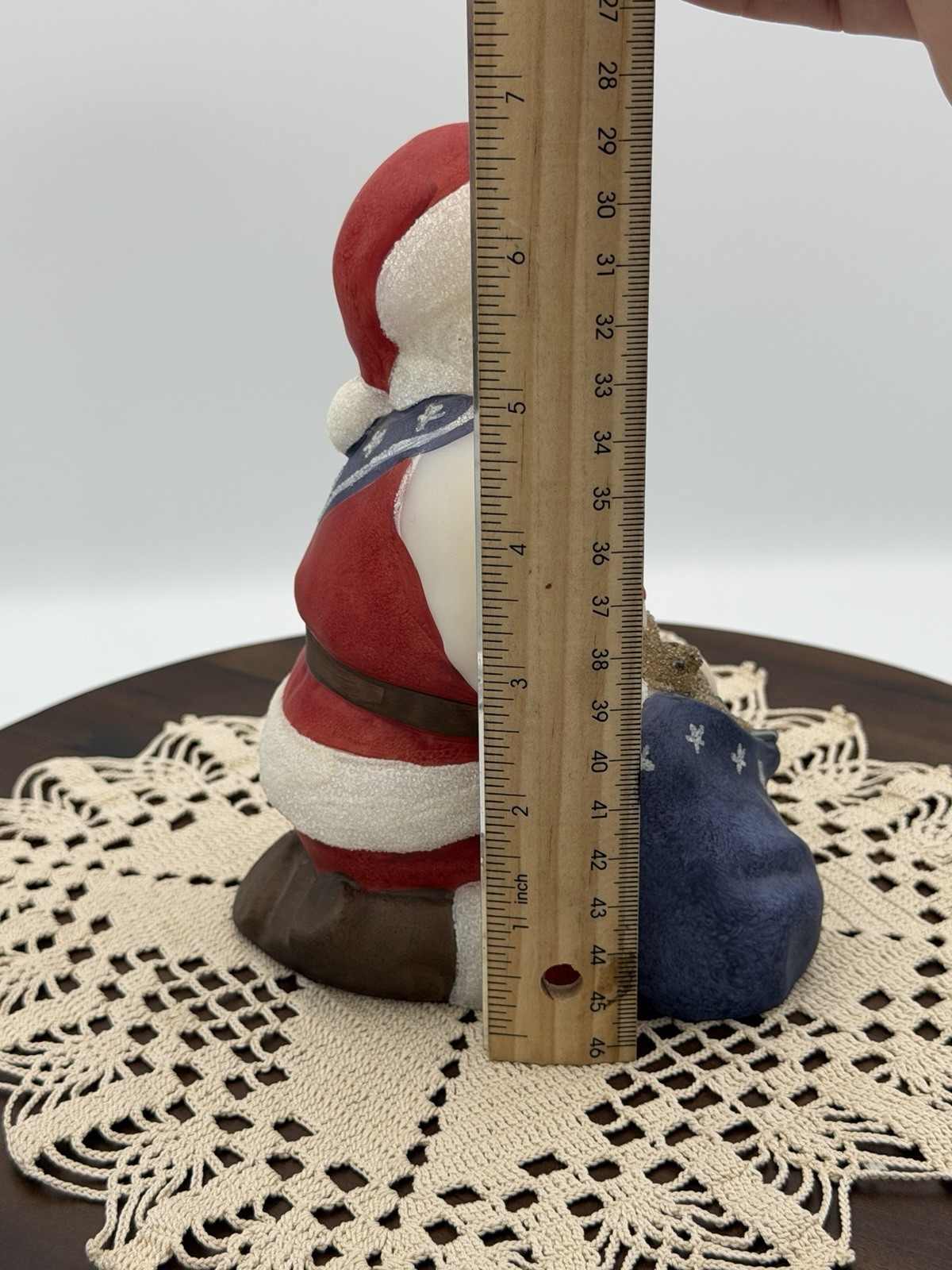 Fenton Santa Claus Hand Painted Red, White & Blue USA Patriotic #281 D. Barbour