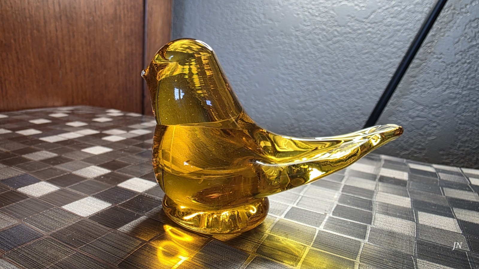 Titan Art Glass Golden Canary Slightly Larger Awesome Cadmium UV Glow