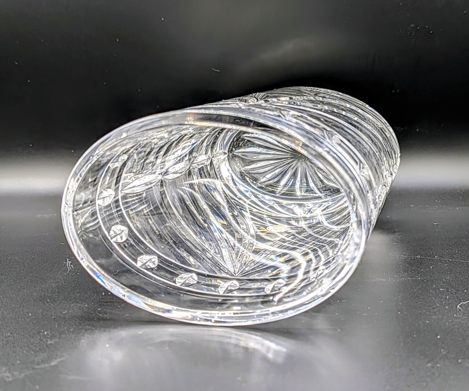 Waterford Crystal 10” Vase Cut Crystal Starburst & Fan Pattern Ireland