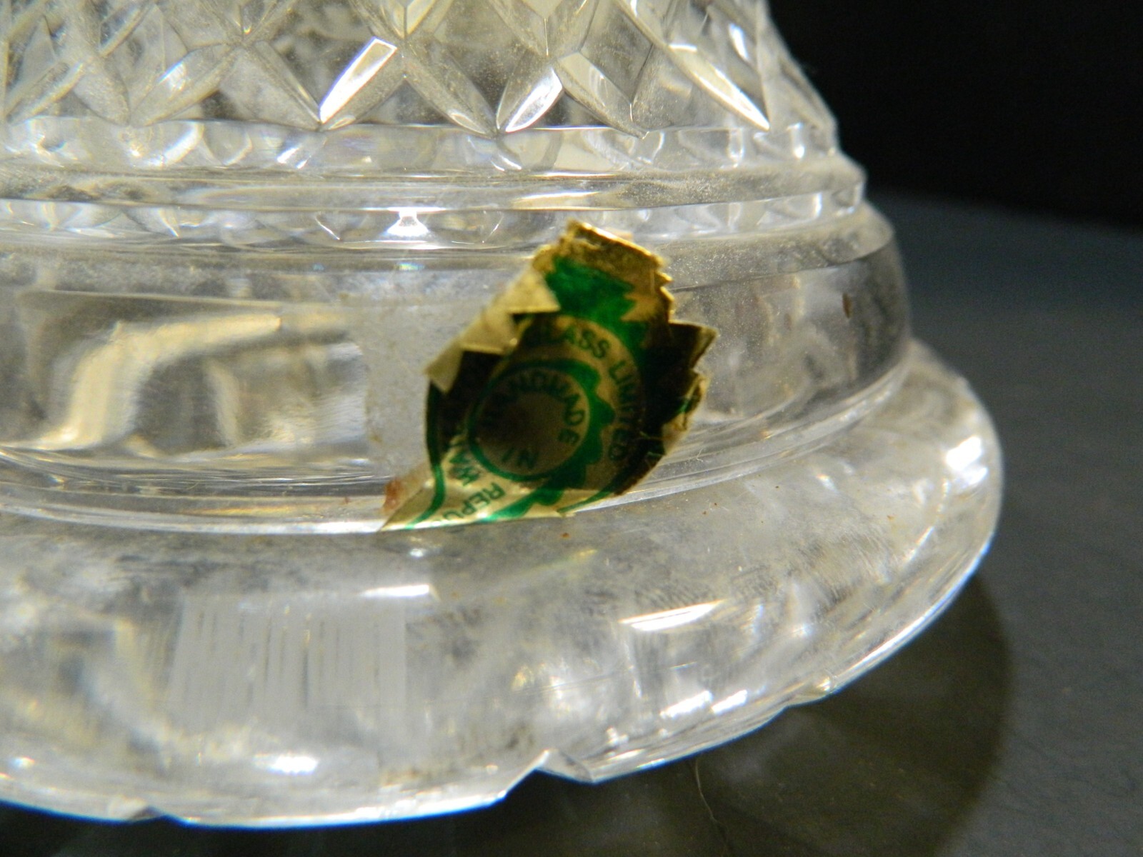 Vintage Waterford Crystal United States Bicentennial Bell w/ Base (1976) Excell