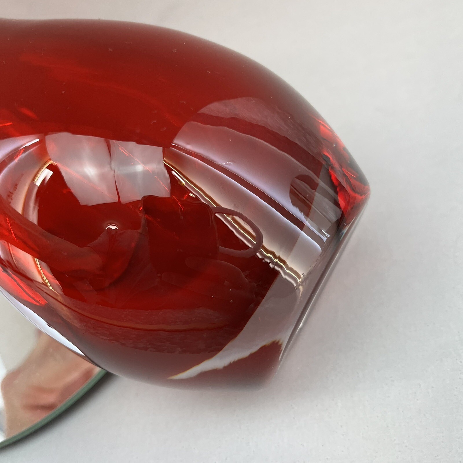 Vintage Design Guild ￼15” Ruby Red Modernist Glass Vase ￼Thailand ￼Cranberry