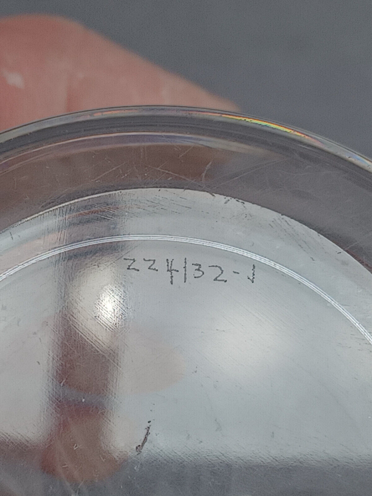 Dorflinger Kalana Lily Acid Etched 4 1/2 Inch Small Glass Vase Circa 1918-1919