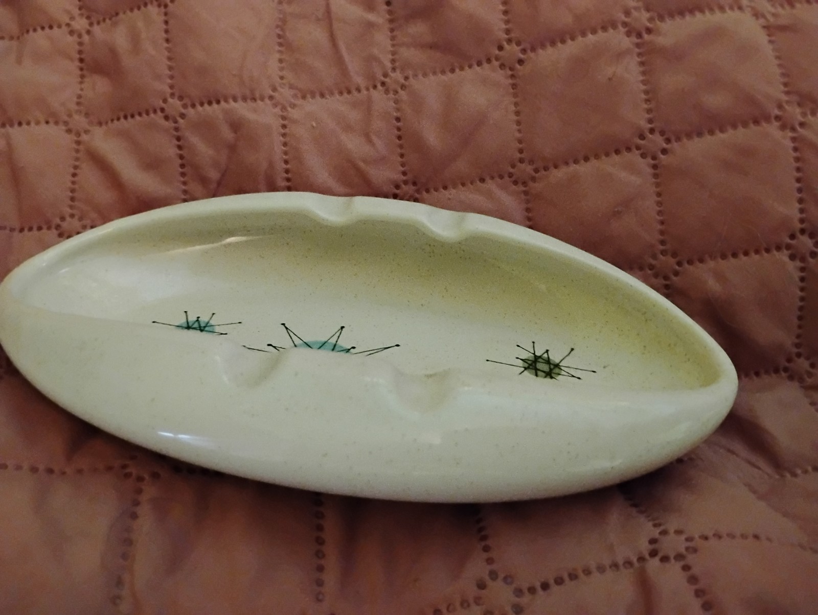 Vintage Franciscan Atomic Starburst large Ashtray Excellent!