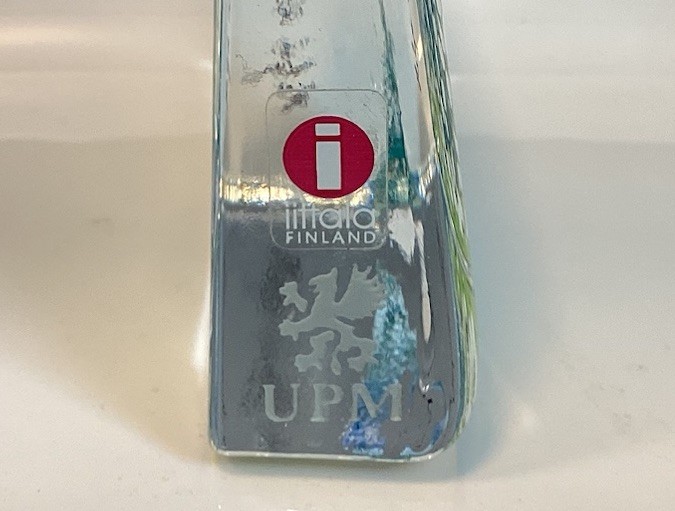 1995 Wildflowers Glass Art Signed Helja Liukko Sundstrom Arabia Finland